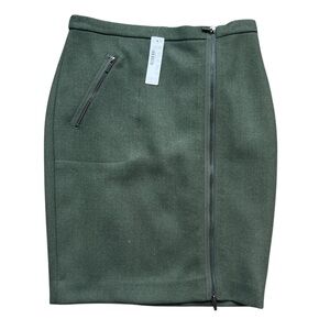 J. Crew wool Green Pencil Skirt Knee-Length